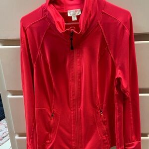 Tangerine Vibrant orange Red Utility Jacket